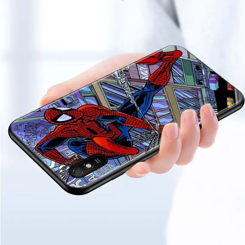 Silicone Cover Spiderman Comic For Xiaomi Redmi 9 9T 9C 8 7 6 Pro 9AT 9A 8A 7A 6A S2 5 5A 4X Plus Phone Case