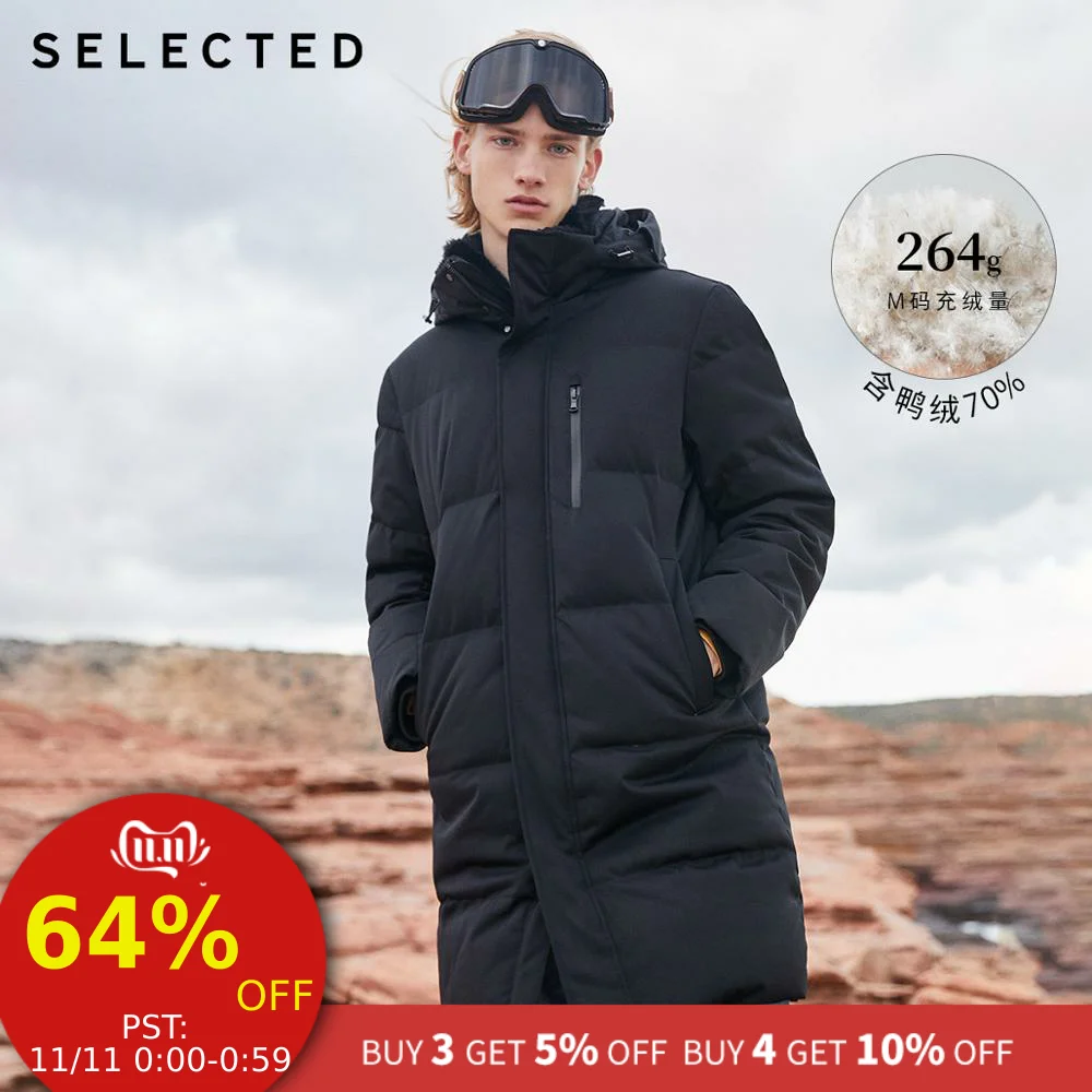 

SELECTED Winter Down Jacket New Duck Down Clothes Double-Collar Men's Mid-long Down Garment Warm Coat S | 418412526