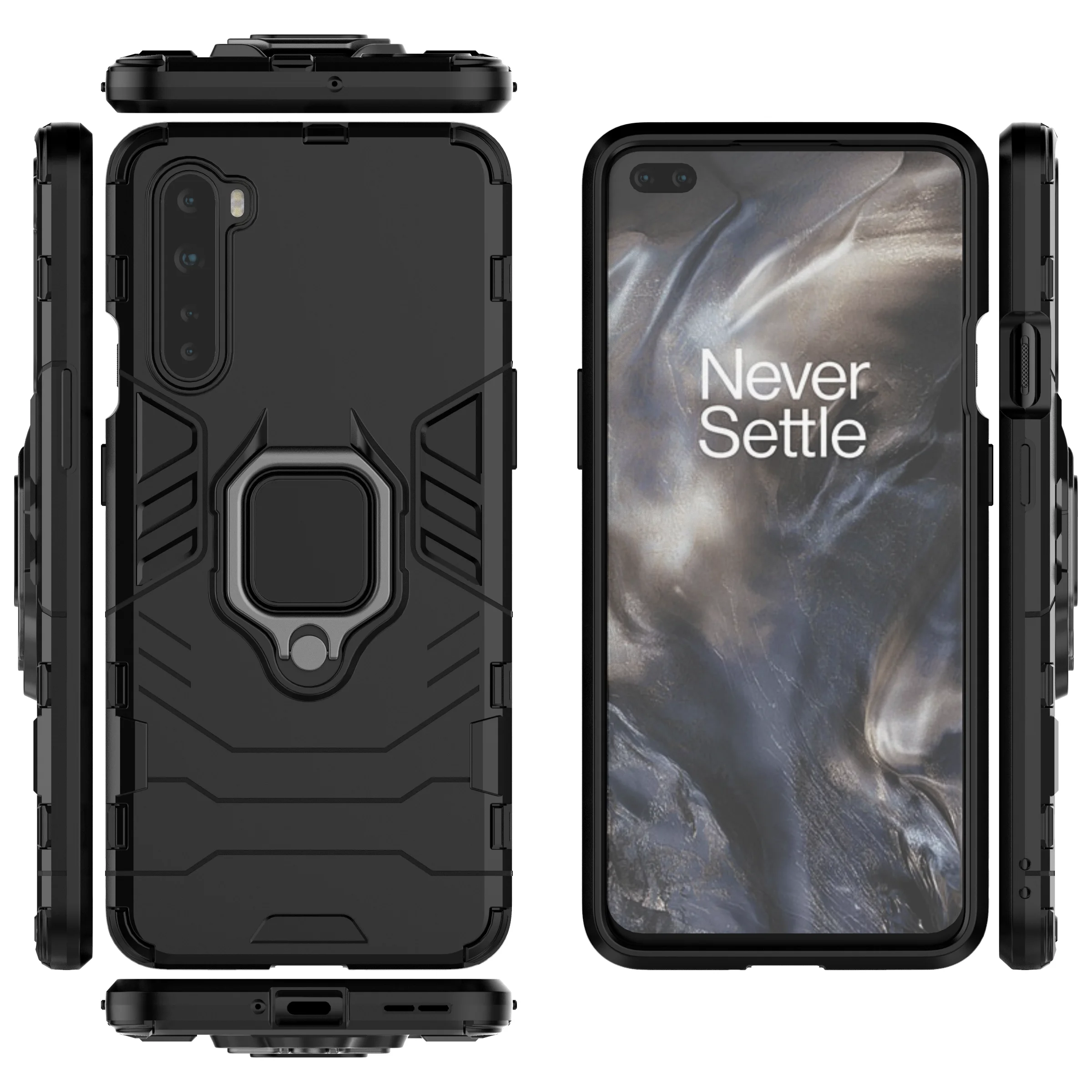 Case For Oneplus Nord Shockproof Metal Finger Ring Armor Cover Case For Oneplus Nord 5G One Plus Z 6