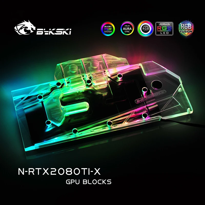Bykski N-RTX2080TI-X PC water cooling Radiator GPU cooler video Graphics Card Water Block for NVIDIA Founder Edition 2080/2080ti |