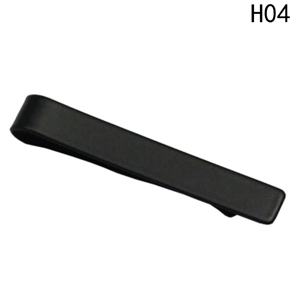Fashion Gentleman Slim Collar Stainless Steel Tie Clip Black Silver Metal Necktie Tie Bar Men Clothing Accessories