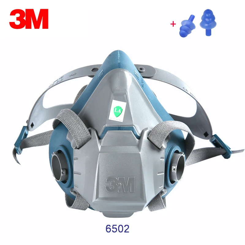 3M 6502/6502QL респиратор спрей формальдегид Защита прочный удобный и быстрый Половина лицевой части многоразовый респиратор из натуральной кожи - Цвет: 6502