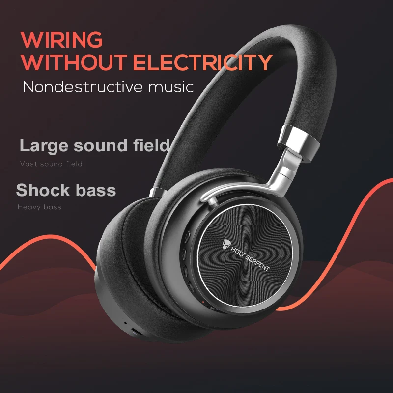 Динамические наушники Holy Serpent F3 Bluetooth 5 0 с поддержкой TF карты Портативная