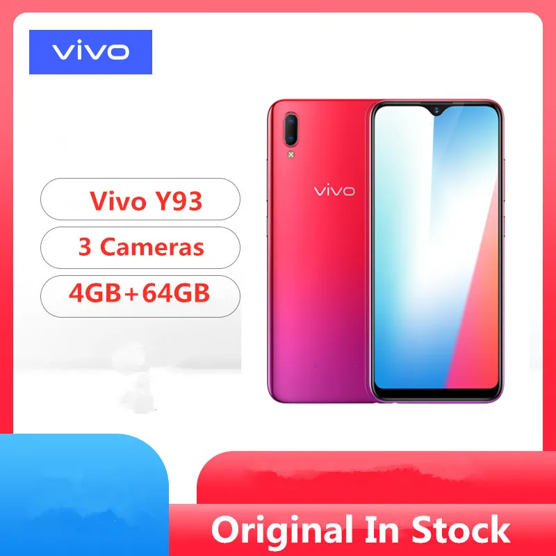 VIVO Y93, мобильный телефон, 3/4G Оперативная память 64G Встроенная память Octa core 6,2 ''Full Экран спереди 8.0MP сзади 13MP Камера 4030 мА/ч, сотовый телефон