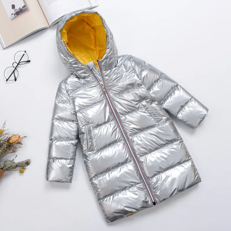 2019 г. Зимняя куртка для девочек детская утепленная одежда на утином пуху