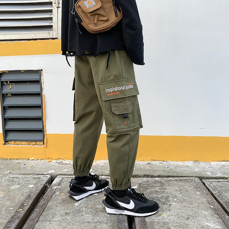 

Pants Men's Summer 2019 New Style Korean-style Trend Popular Brand Autumn Beam Leg Gymnastic Pants Capri Casual Bib Overall