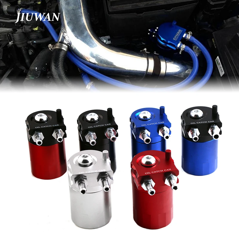 

1 Set 400ml Universal Aluminum Oil Catch Can Reservoir Tank Breather Filter Kit With Multiple Colors Selection Auto Accessories