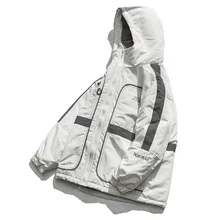 19 Зима Новая Японская уличная универсальная машина оснастка Светоотражающая хлопковая одежда трендовая Повседневная хлопковая одежда для мужчин