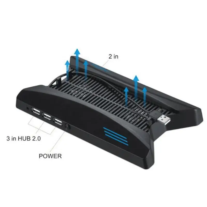 Вертикальная подставка охлаждающий вентилятор док-станция w/3 SB концентратор для консоли Playstation PS4 Pro