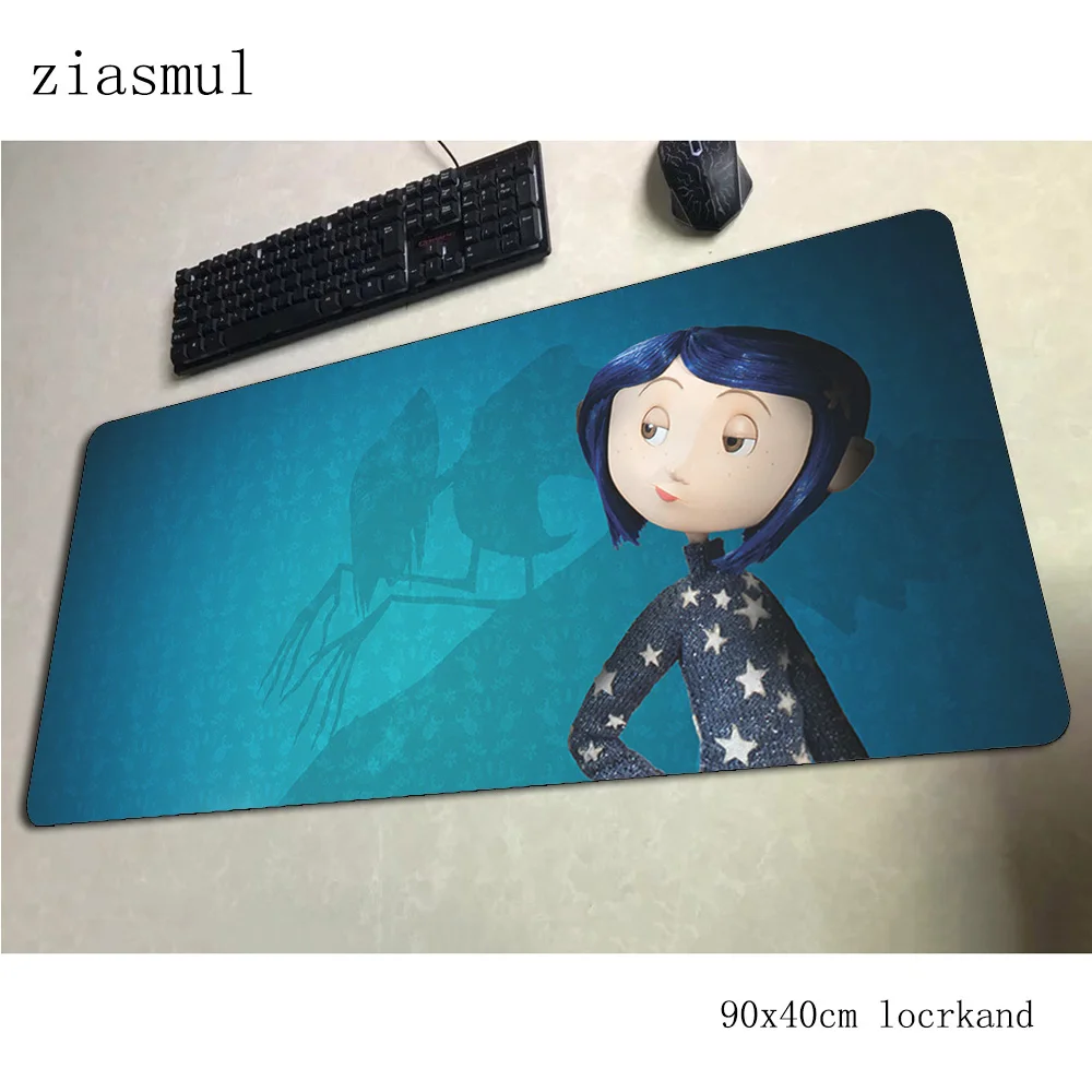 Coraline коврик для мыши геймер подарок 90x40 см notbook коврик для мыши игровой коврик для мыши большой гелевый коврик для мыши PC стол коврик для мыши