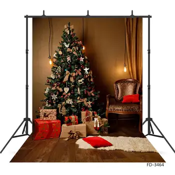 

Christmas Tree Wood Board Floor Backdrop Photobooth Decoration Baby Newborn Photography Background Photocall Photo Studio Props