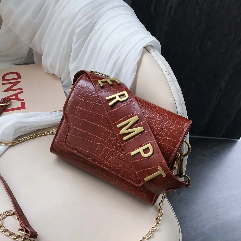 Женская дизайнерская роскошная сумка, модная новинка, женские Сумки из искусственной кожи, крокодиловый узор, сумка через плечо# LG