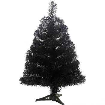 

60cm Artificial Christmas Tree with Plastic Stand Holder Base for Christmas Home Party Decortaion (Black)