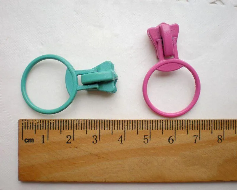 #5V resin zipper puller head ring zipper head 11 color optional DIY sewing home textiles Zipper accessories 20pcs/lot
