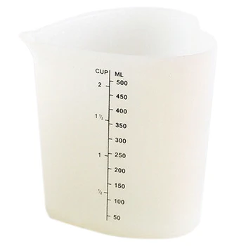 

1 pcs Baking Kitchen 500ML Silicone Measuring Cup With Double Scales Stir Pour Cupcake Flour Measuring Beaker DIY Cake Tools
