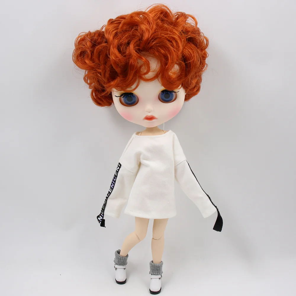Lila – Premium Custom Neo Blythe Doll with Ginger Hair, White Skin & Matte Pouty Face 2