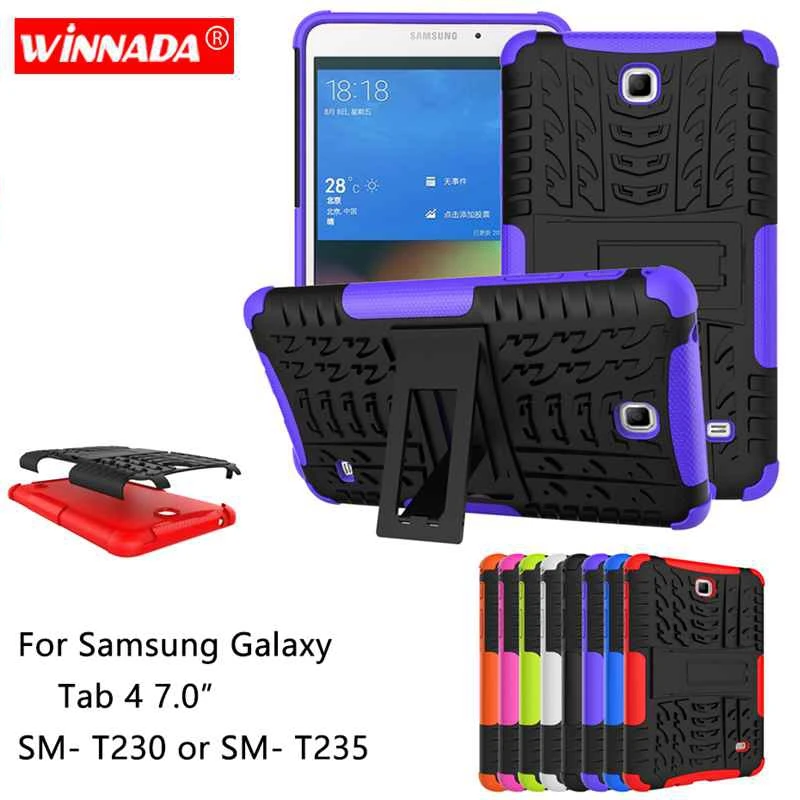 Для Samsung galaxy Tab 4 7 0 чехол для SM T230 T235 Tablet Armor TPU + PC противоударный подставка|Чехлы