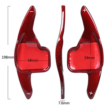 

For BMW F30 F31 F32 F10 F20 Paddle Shift Carbon Fiber For BMW Red Accessories