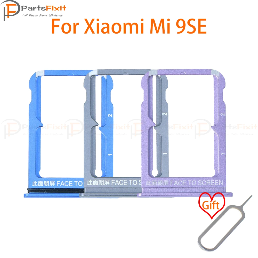 Лоток для sim-карт для Mi9SE, слот для sim-карты, держатель для карт, слот для карт, адаптер для Mi 9SE, запасные части с бесплатным разъемом