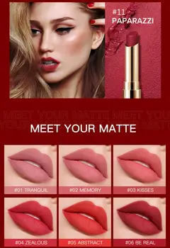

SACE LADY 12 Colors Matte Lipstick Matte Long-lasting Sexy Make Up Moisturizing Lip Non-stick Cup Waterproof Tint Lipstick New