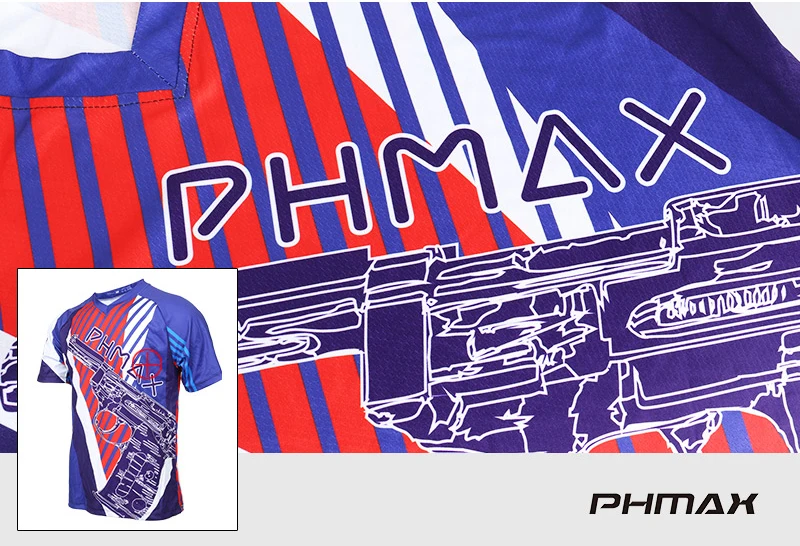 PHMAX велосипедная одежда, спортивные майки, дышащая быстросохнущая велосипедная рубашка DH, велосипедная Джерси, одежда, одежда MTB, футболка для мужчин