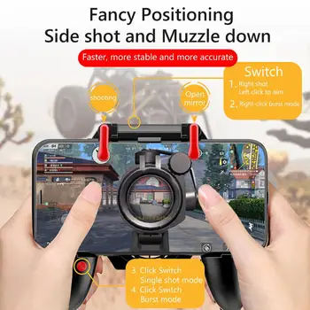 

PUBG Mobile Joystick Game Controller Lightweight Game Playing Trigger Fire Button Portable Gamepad with Cooling Fan Accessories