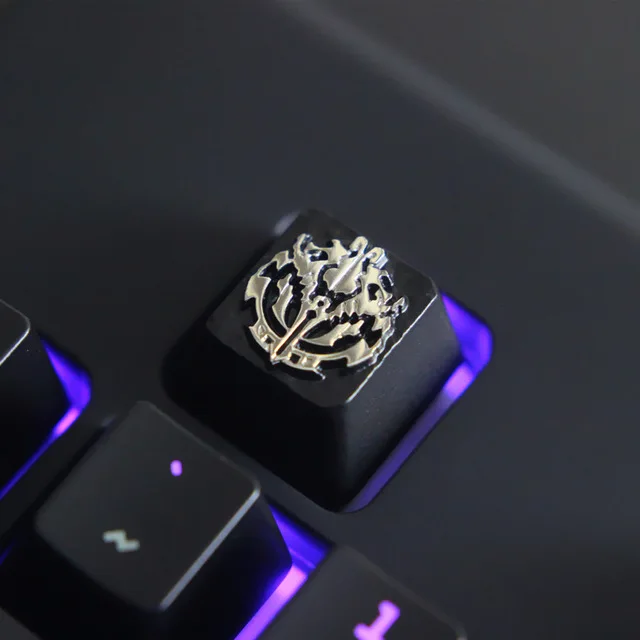 Overlord Аксессуары для клавиатуры с тиснением из цинкового сплава, колпачок для игры, механическая клавиатура высокого класса, уникальный DIY для A - Цвет: Overlord
