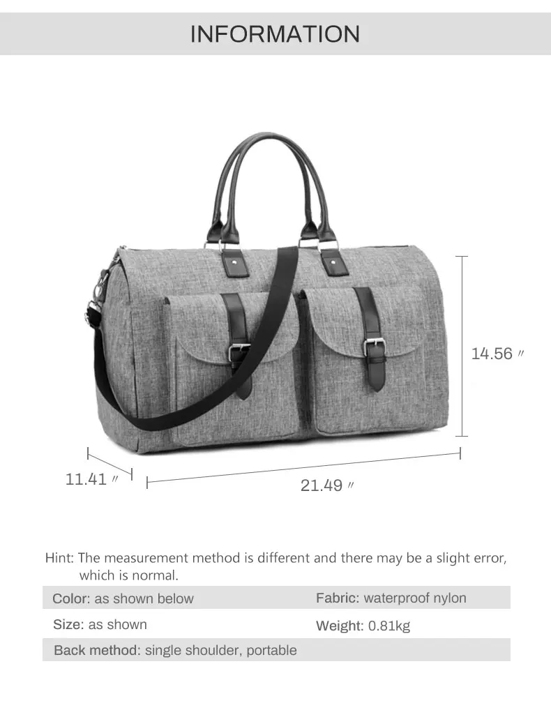 Modoker Large Garment Travel Bags Organizer Luggage for Men Set Packing Cube Suitcase Clothing Business Bag Multiple Pockets