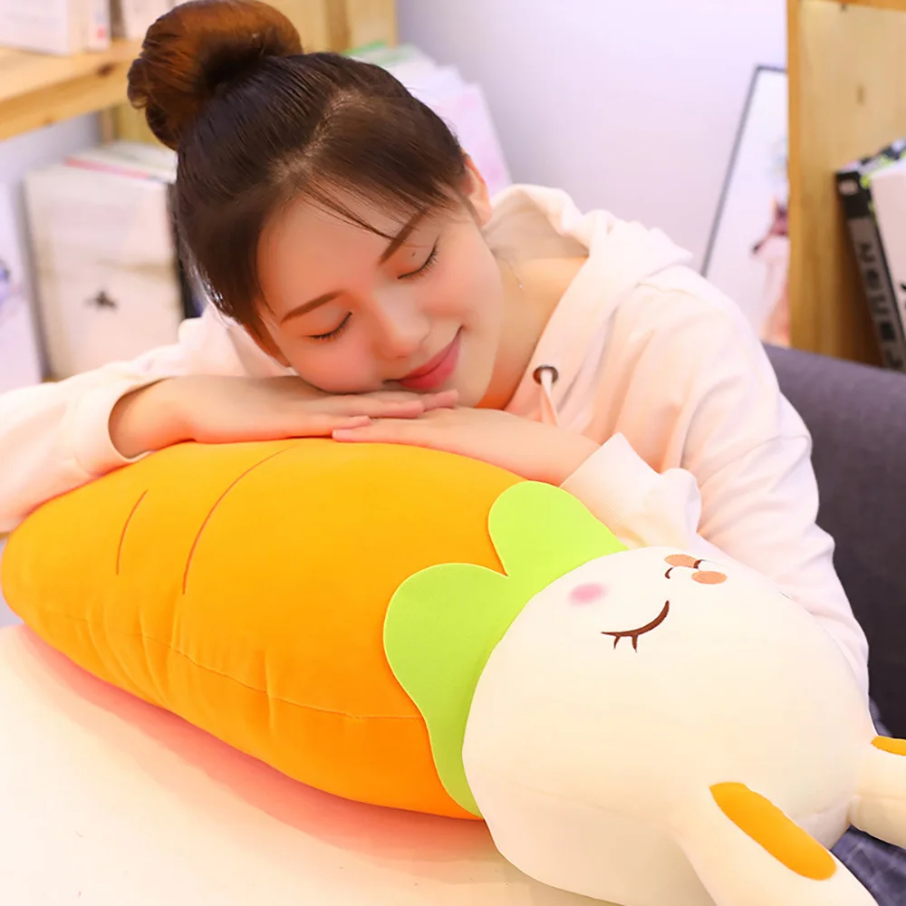 

Carrot Rabbit Doll Plush Toys Cute Bed Pajama Pillow zhang tiao zhen-a Generation of Fat