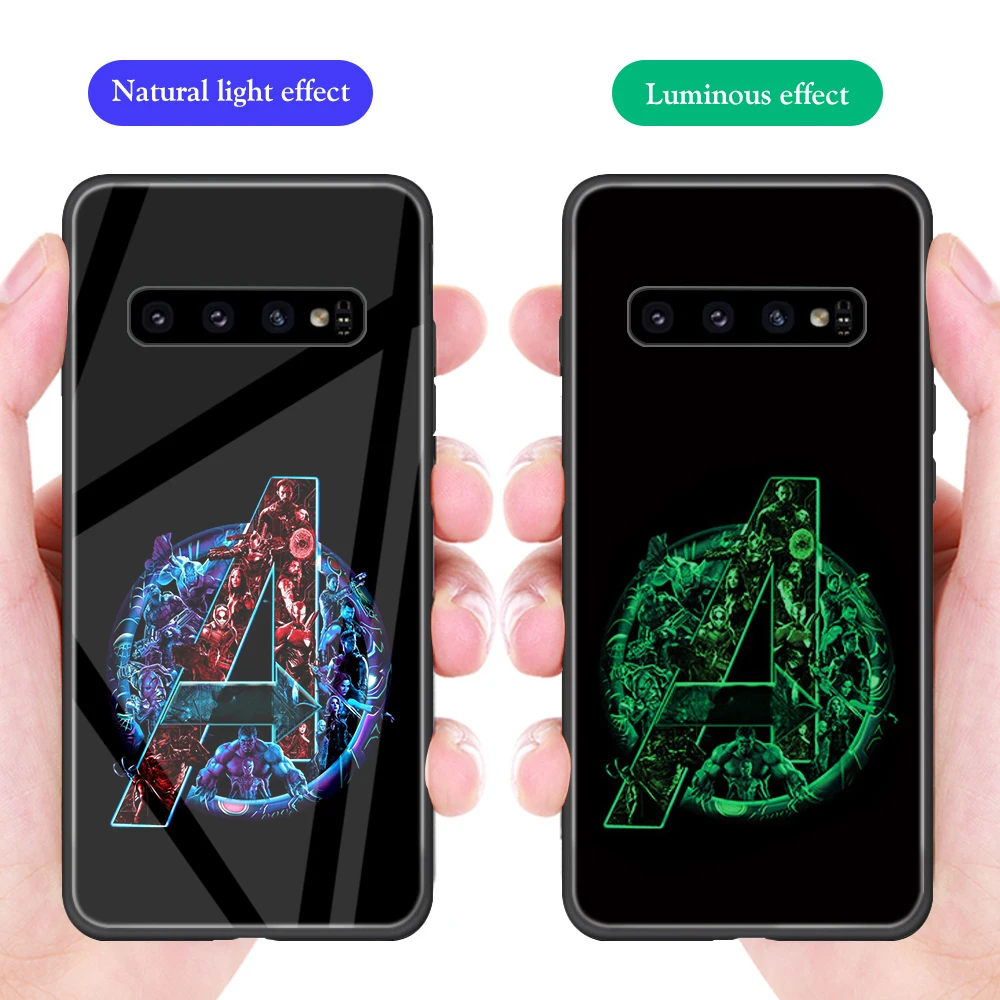 Стекло чехол с принтом Marvel для samsung Galaxy A50 A40 70 S10 S10e S9 S8 S7 Примечание 10 9 8 A30 A6 A7 A8 A9 J4 J6 J7 плюс чехол - Цвет: WM03751