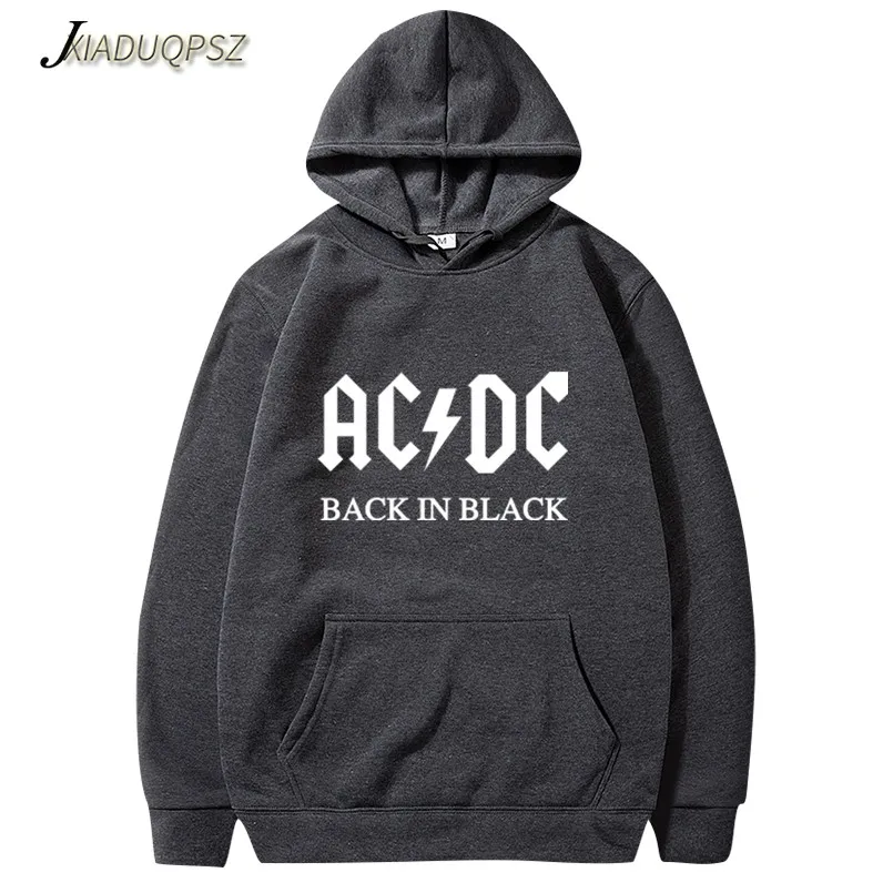WY72 Dark grey AC DC Толстовка Мужская Хип-Хоп рок-группа ACDC толстовка мужская повседневная уличная куртка толстовка мужская женская брендовая одежда - Цвет: WY72 Dark grey