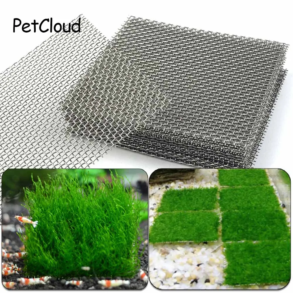 DIY Aquarium Decoration Net For Aquarium Plant Live Stainless Steel Wire Mesh Water Grass Plants Fixed Net Fish Tank Accessories