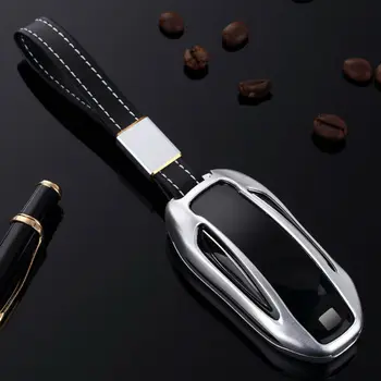 

Car Vehicle Key Case Protector Cover Keychain Ring Car-Styling For Tesla Model S Model 3 Car Key Case Cover+Keychain