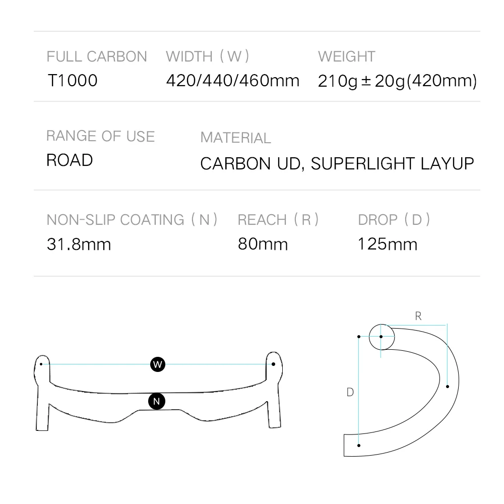 RYET AEROMAX-1 ź   ڵ ٱ ڵ UD Ʈ ڵ  420/440/460mmroad    ǰ