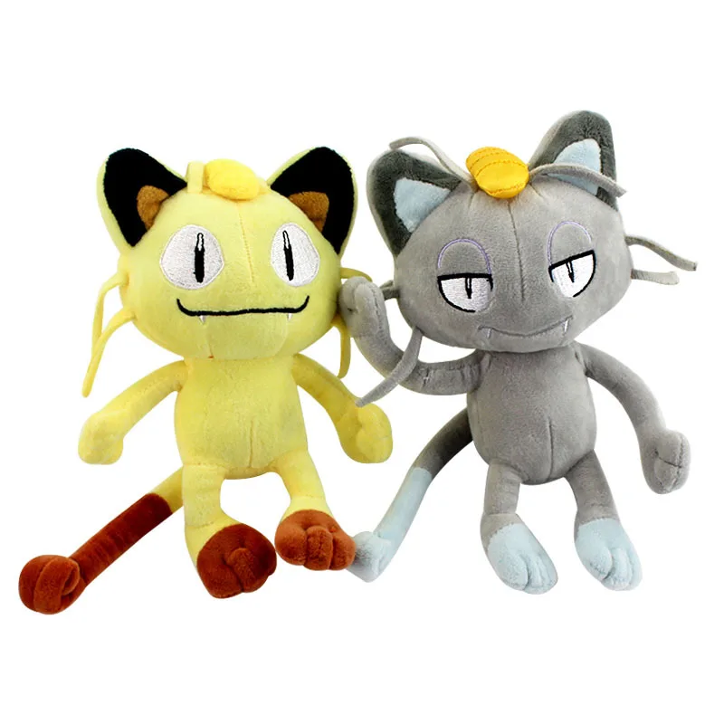 22 см Плюшевые Meowth желтый и серый Мягкая положительная энергия Аниме Кукла хорошее качество Рождественский подарок для ребенка