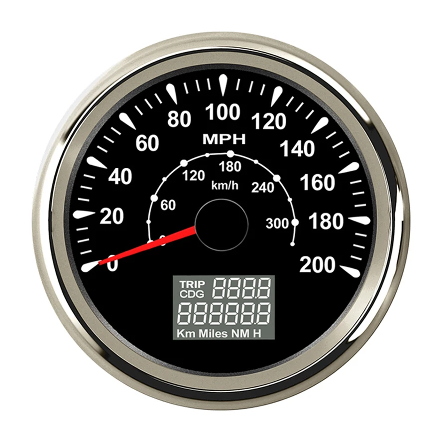 0-200MPH 300 км/ч ЖК GPS измеритель скорости 8 цветов подсветка для автомобиля грузовика лодки