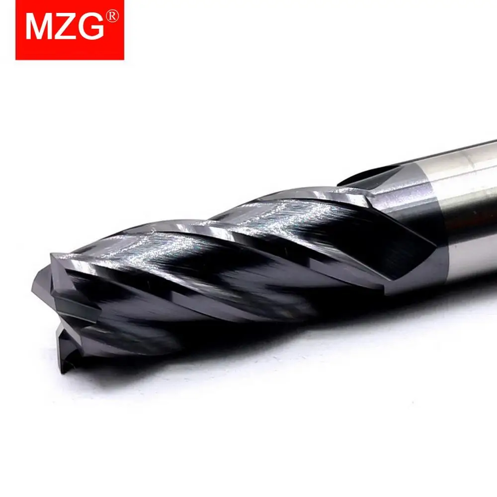 Концевая фреза MZG из карбида вольфрама HRC55 4 канавки мм 5 6 8 12 мм|end mill|steel milling