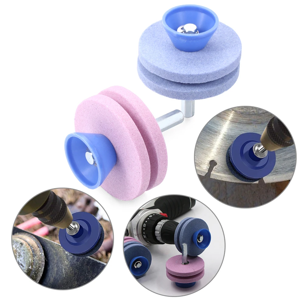 

Double Layer Lawn Mower Blade Sharpener Grinding Wheel Electric Drill Changed Grinder Abrasive Polishing Faster Rotary Tool