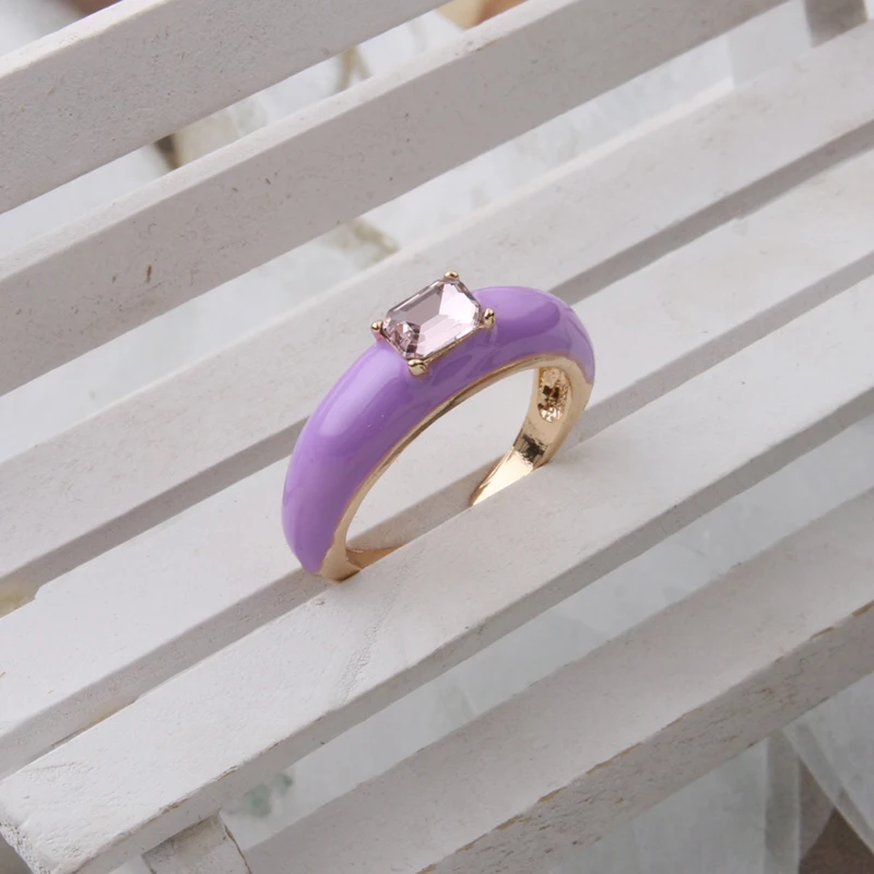 Y2K Open Colorful Candy Rings for Women adjustable Gold Color Drip Metal Finger Matching Ring Trendy Party Jewelry,womens ring