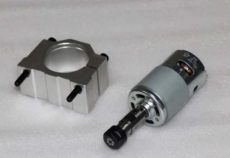 Motor da Engrenagem da Braçadeira do Mandril 45 mm do Aro Er11 para o Torno da Máquina de Gravura Grande Torque 795 Motor da C.c. 12v36v 12000rpm do Eixo do Cnc