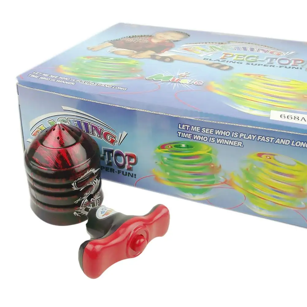 Музыкальный Волчок Peg-Top спиннинг Топ Brinquedo Забавная детская игрушка Классический НЛО гироскоп лазерный цветной вспышка светодиодный свет для детей подарок