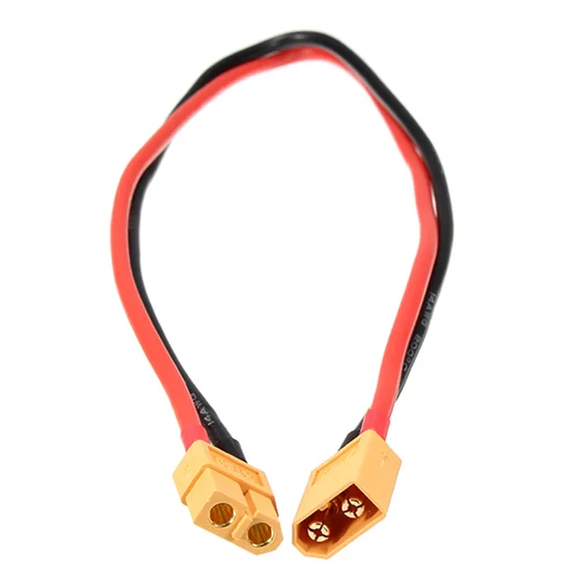 XT60 Female Plug To XT60 Male Plug Adapter Connector With 400mm 14AWG Silicone Wire 3