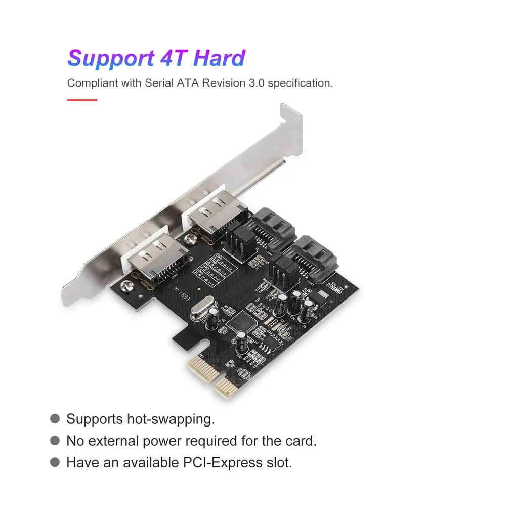 Настольный PCI-E для SATA3 PCI E SATA3.0 6 ГБ/сек. SSD Asmedia чип карты расширения ASM1061 с драйверами CD PCI-Express