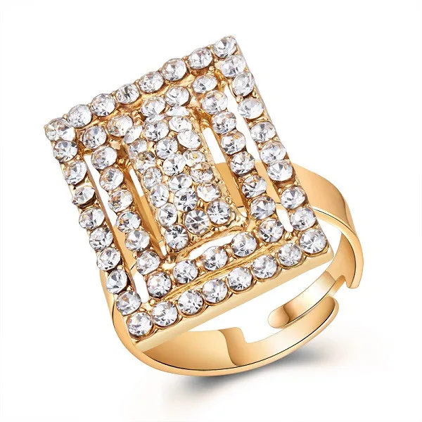 Новое поступление, позолоченное кольцо, модное элегантное кольцо с имитацией жемчуга, регулируемые кольца для женщин - Цвет основного камня: JZ696