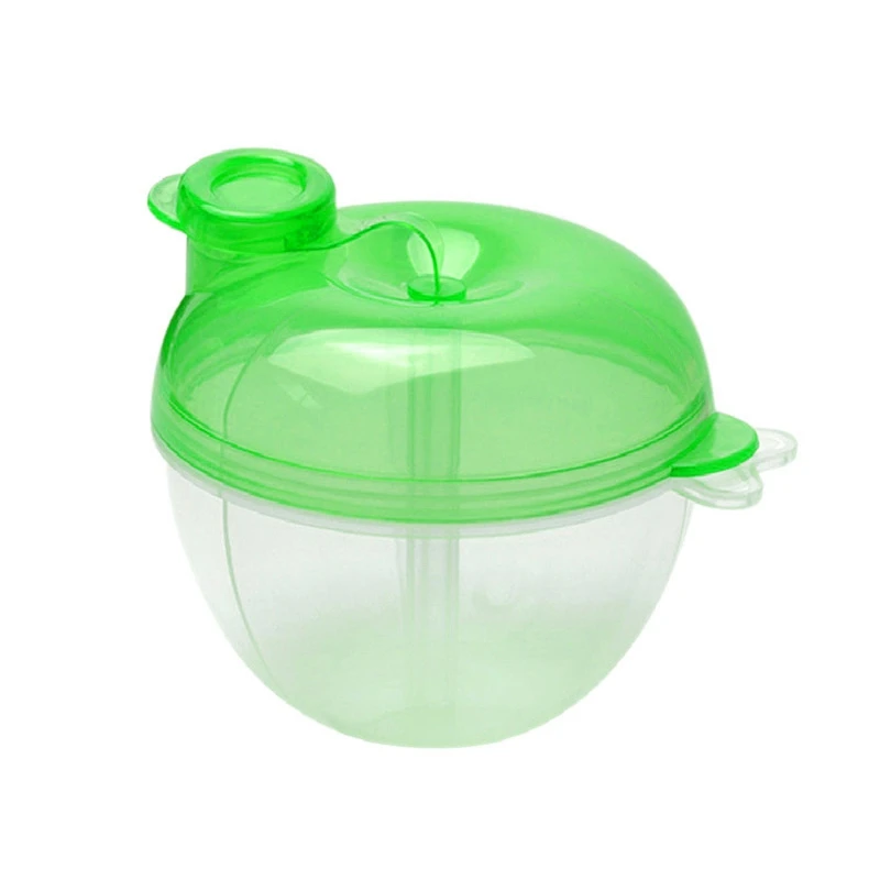 apple green Новая коробка для хранения детского питания, портативный контейнер для путешествий для детей, контейнер для молока, 3 слоя, для младенцев, порошок, твердые коробки для кормления, коробка для хранения продуктов для новорожденных - Цвет: apple green