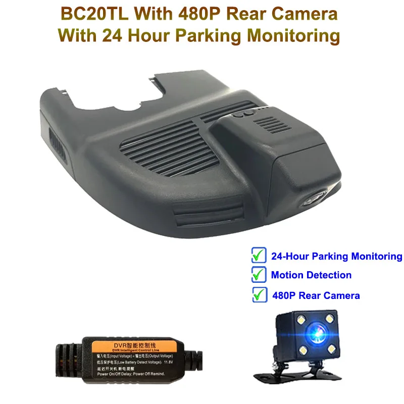 Jabriel Скрытая Wi-Fi 1080P Dash cam Автомобильная камера для Mercedes Benz gla cla 220 220d 250 45 amg 4matic w176 w177 - Название цвета: F1080P Rear 480P 24H