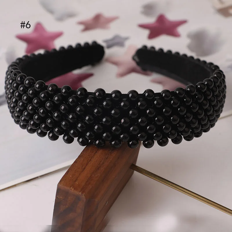 Hair Hoop women hairbands Sweet Handbands for Women Beaded Pearl Headbands Hair Accessories crocodile hair clips