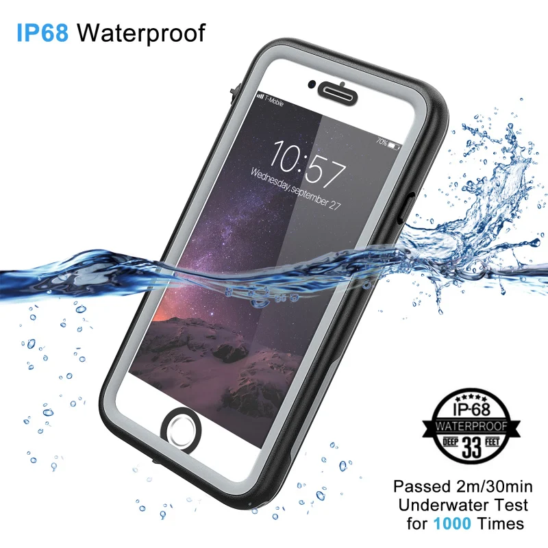 Водонепроницаемый Жесткий Чехол для iPhone 11 pro Max X XS XR Чехол со встроенной защитной пленкой пылезащитный чехол для iPhone 7 8 capa