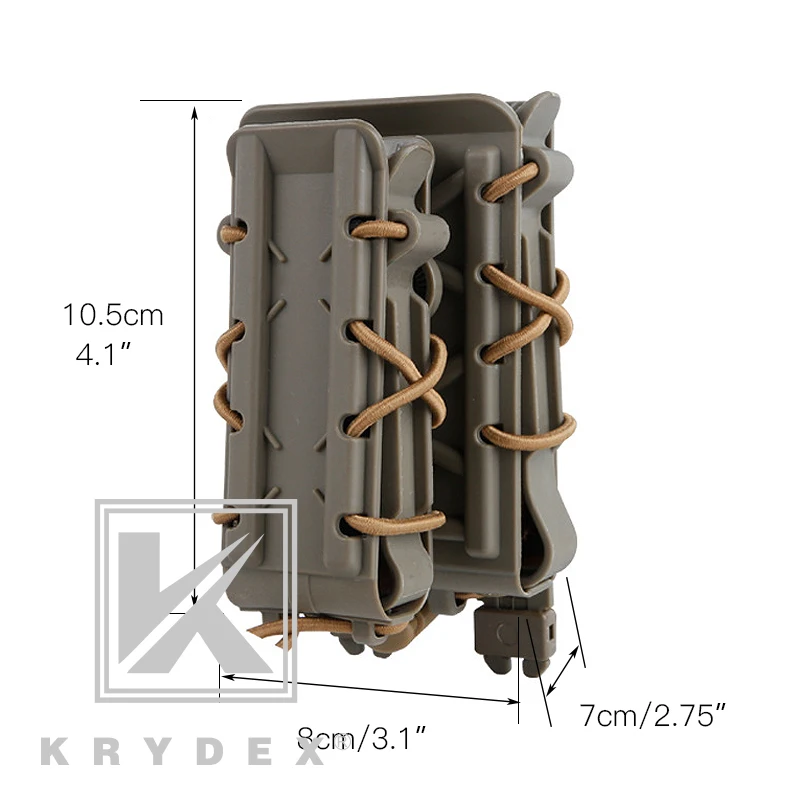 KRYDEX 5,56 мм 7,62 мм+ 9 мм Пистолет подсумок набор тактическая охотничья стрельба MOLLE Держатель Для Журналов Poly Mag держатель для переноски Набор
