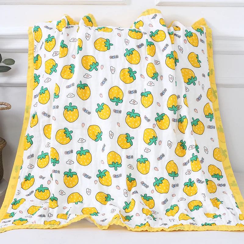 Cobertores do Bebê Camadas de Musselina Algodão Bebê Dormir Cobertor Swaddle Respirável Infantil Crianças 120*150cm 6 31 Cobertores e mantas